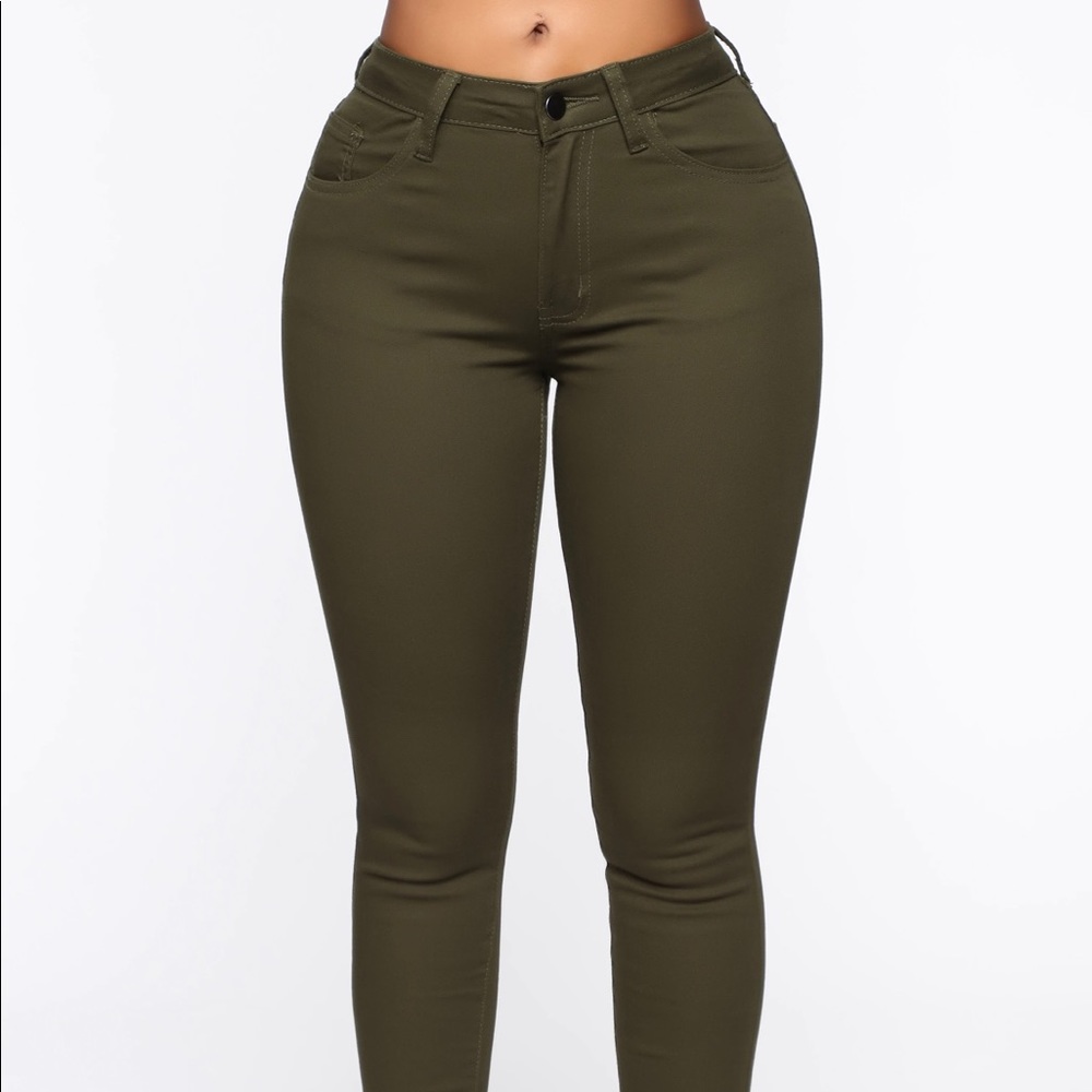 Olive Stretch Denim